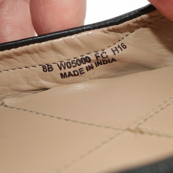 Cole Haan Womens Elsie Ballet Flats Size 8 Black Leather Cap Toe Slip On Shoes - Picture 11 of 13